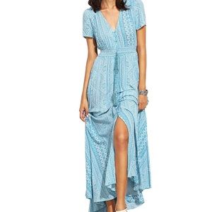 NEW Button Up Split Floral Print Maxi Dress